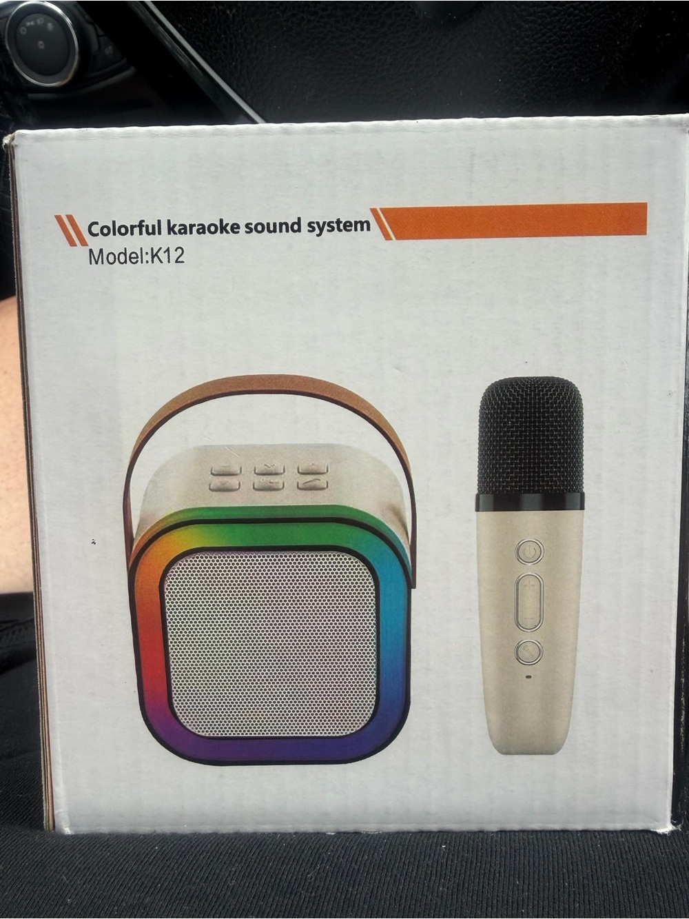 K12 Colorful Karaoke Sound System - Rainbow Speaker with Microphone
